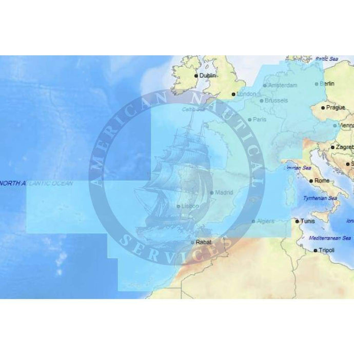 C-Map Max-N+ Chart EW-Y060: Central and West Europe Continental