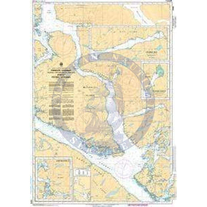 CHS Nautical Chart 3985: Principe Channel Central Portion/Partie Centrale and/et Petrel Channel