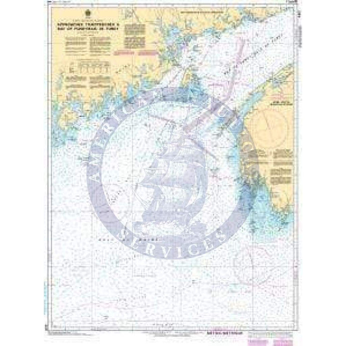 CHS Nautical Chart 4011: Approaches to/Approches à Bay of Fundy/Baie de Fundy