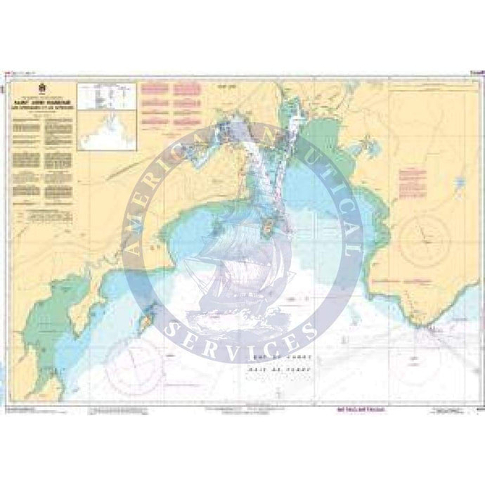 CHS Nautical Chart 4117: Saint John Harbour and Approaches / et les approches