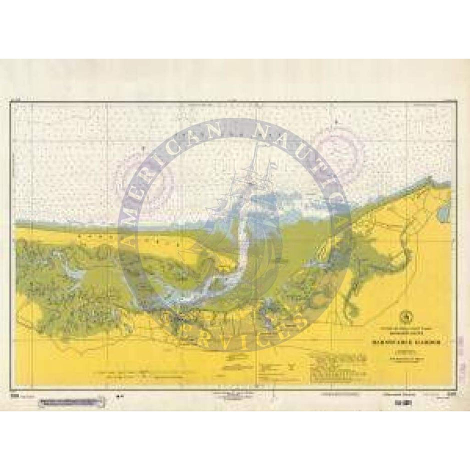 Historical Nautical Chart 33941954 MA, Barnstable Harbor Year 1954