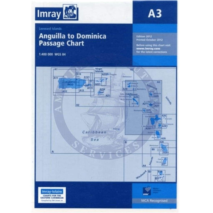 Imray Chart A3: Anguilla to Dominica Passage Chart