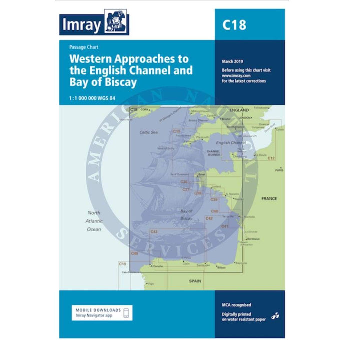 Imray Chart C18: Western Approaches to the English Channel & Bay of Biscay