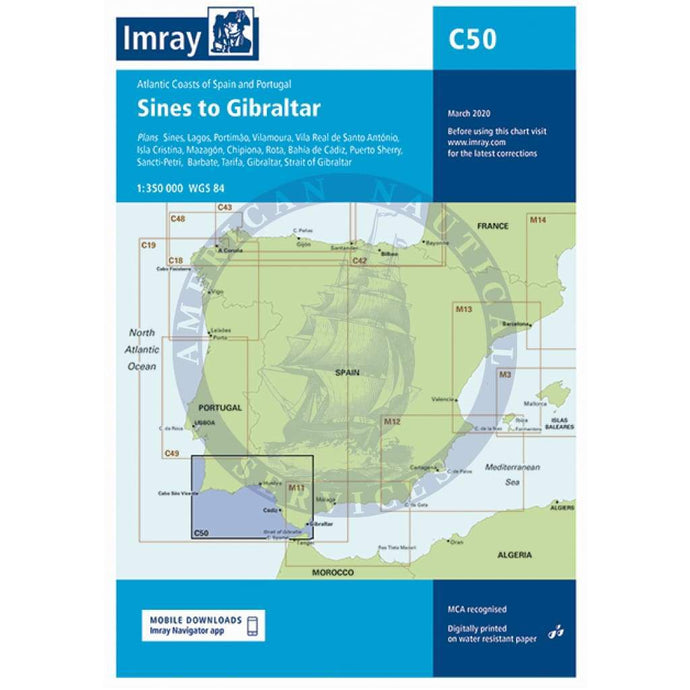 Imray Chart C50: Sines to Gibraltar