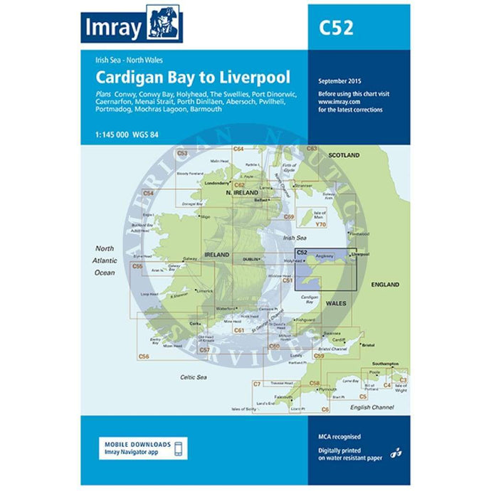 Imray Chart C52: Cardigan Bay to Liverpool