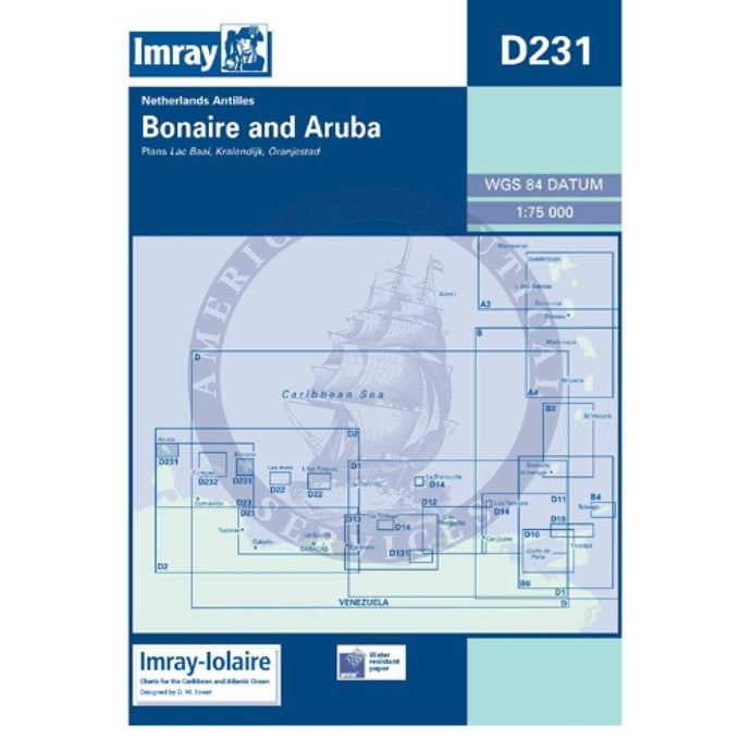 Imray Chart D231: Bonaire and Aruba