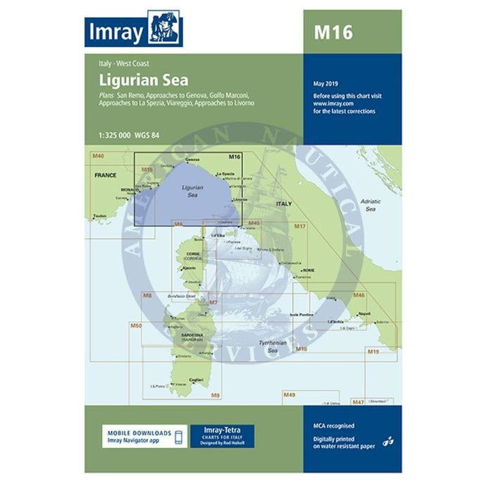 Imray Chart M16: Ligurian Sea