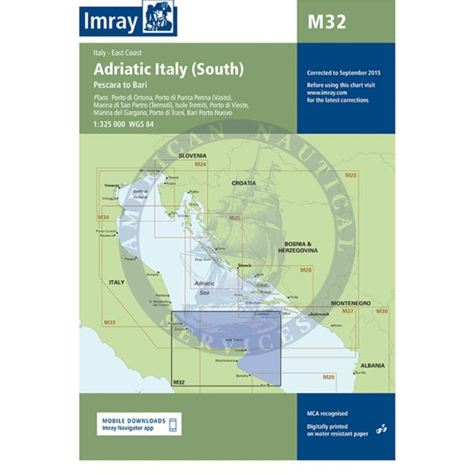 Imray Chart M32: Adriatic Italy (South)