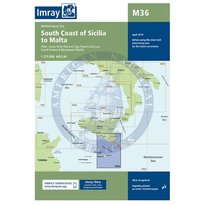 Imray Chart M36: South Coast of Sicilia to Malta