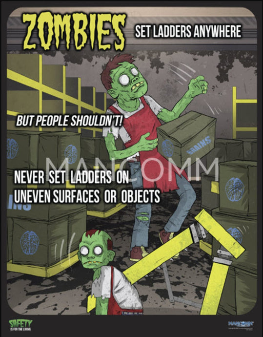 Ladder Safety Zombie 21" x 27"