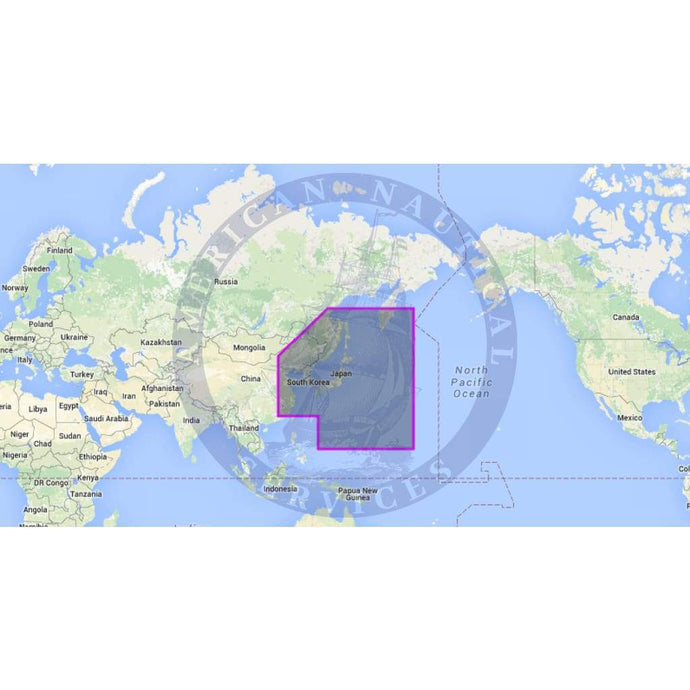 MapMedia C-MAP Mega Wide Vector Chart: MWVJANM001MAP - East China Sea to Kamchatka (Update)