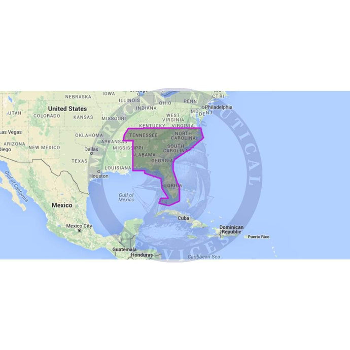 MapMedia C-Map Wide Vector Chart: WVJNAM042MAP - US Lakes - South East