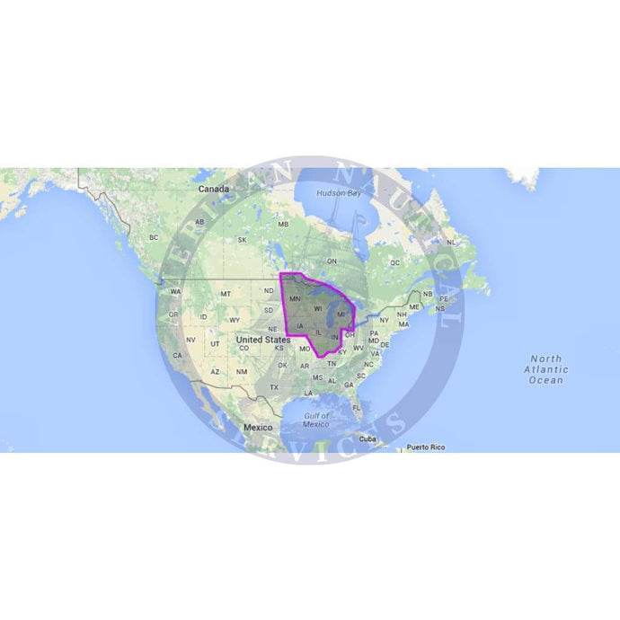 MapMedia C-Map Wide Vector Chart: WVJNAM043MAP - US Lakes - North Central