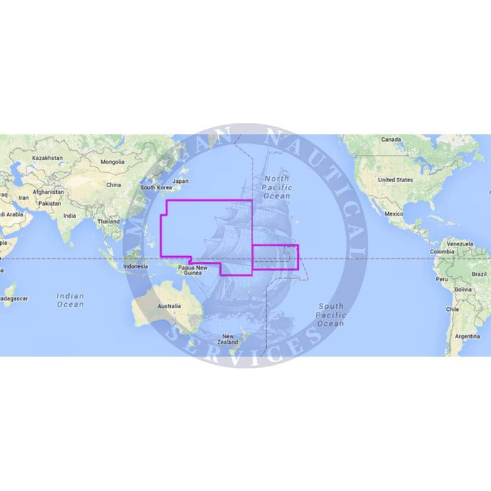 MapMedia C-Map Wide Vector Chart: WVJPCM203MAP - Carolinas, Kiribati, Marshall, Marianas