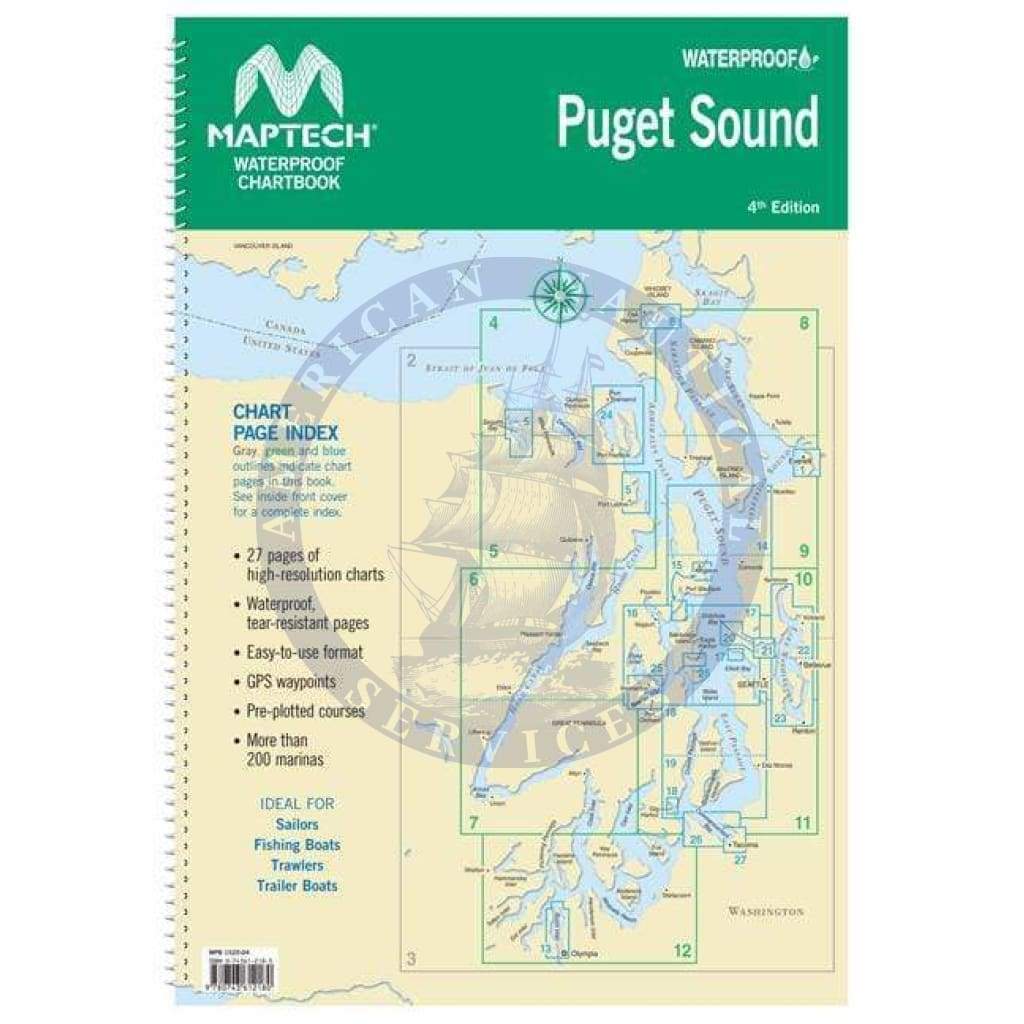 Maptech Waterproof Chartbook Puget Sound, 4th Edition Amnautical