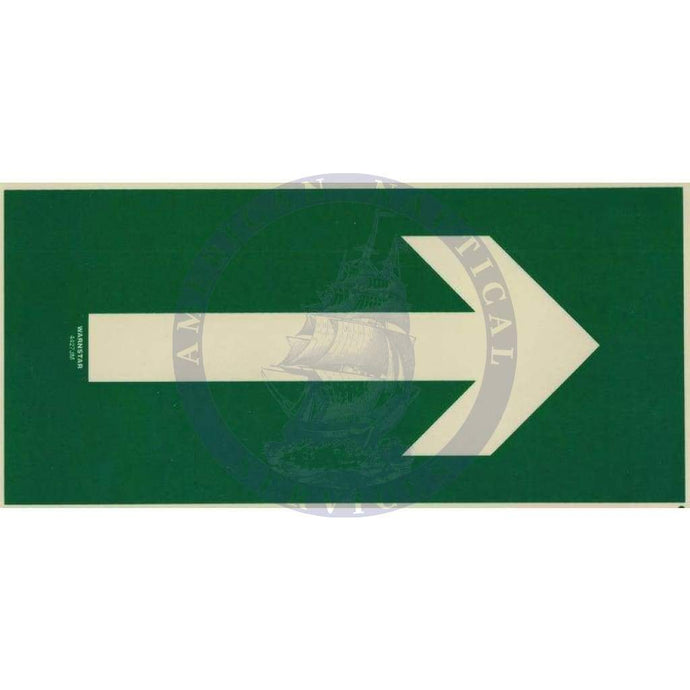 Marine Safety Sign: Arrow Rotatable To Point Up, Down, Left Or Right