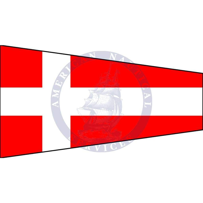 Marine Signal Flag Pennant Numeral 4 (Numeral Four Pennant)