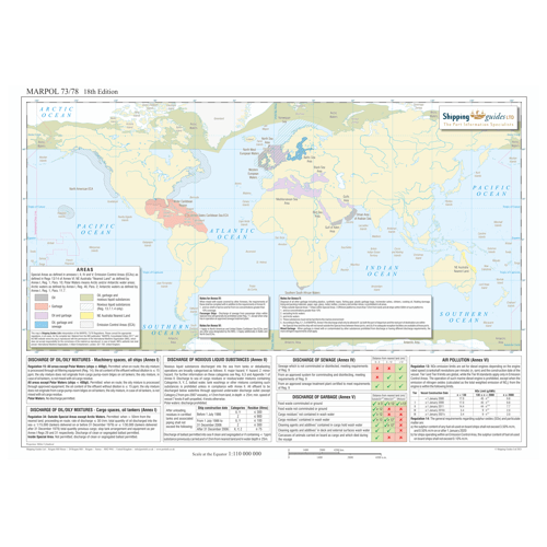 MARPOL 73/78 Map, 18th Edition