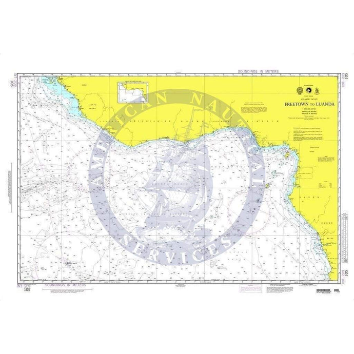 NGA Nautical Chart 104: Lisboa to Freetown