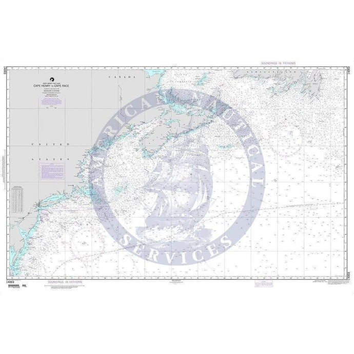 NGA Nautical Chart 14003: Cape Race to Cape Henry