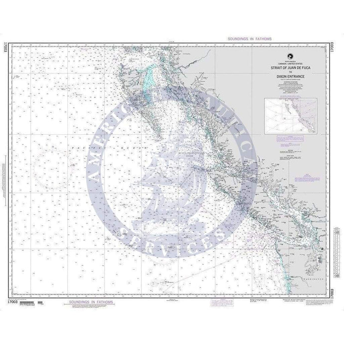 NGA Nautical Chart 17003: Strait of Juan de Fuca to Dixon Entrance