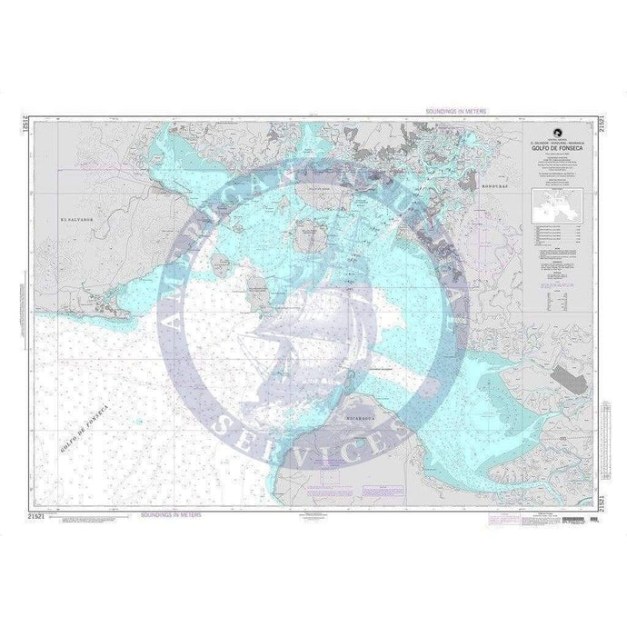 NGA Nautical Chart 21521: Golfo de Fonseca