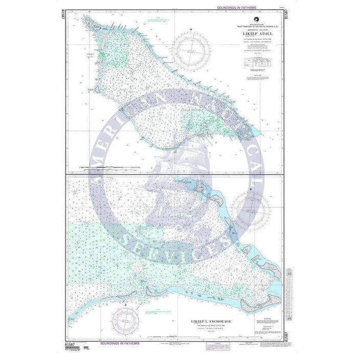 NGA Nautical Chart 81587: Likiep (Rikieppu) Atoll (Marshall Islands)