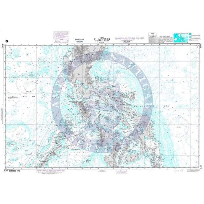 NGA Nautical Chart 91005: Philippines-Central Part (BATHYMETRIC CHART)