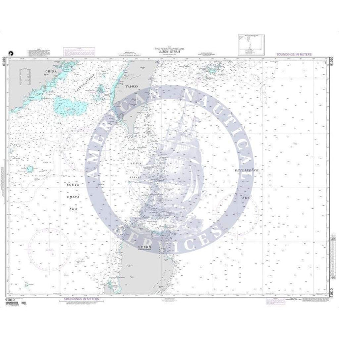 NGA Nautical Chart 91010: Luzon Strait (China-Taiwan-Philippines-Japan)