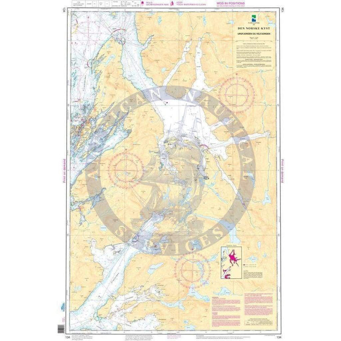 NHS Chart 134: Ursfjorden og Velfjorden