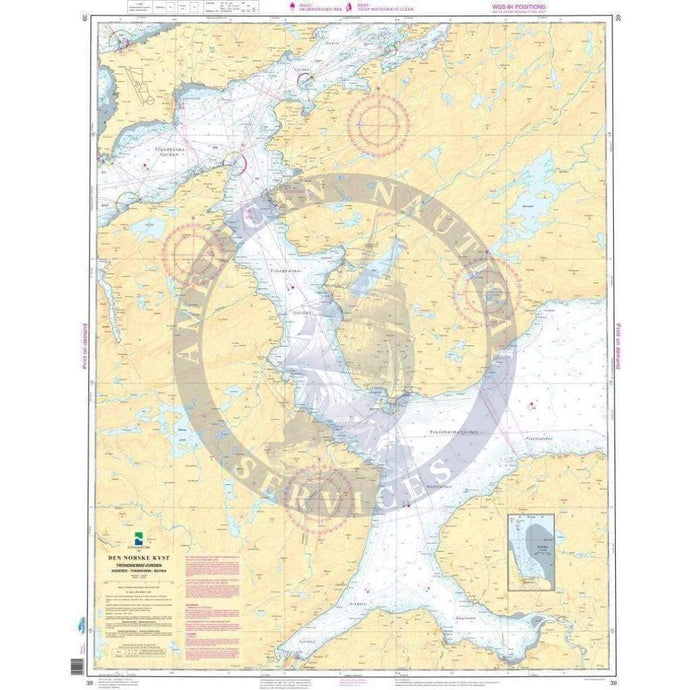 NHS Chart 39: Trondheimsfjorden, Agdenes - Thamshamn - Buvika