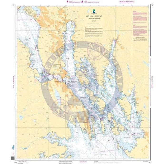 NHS Chart 473: Langesund - Herøya