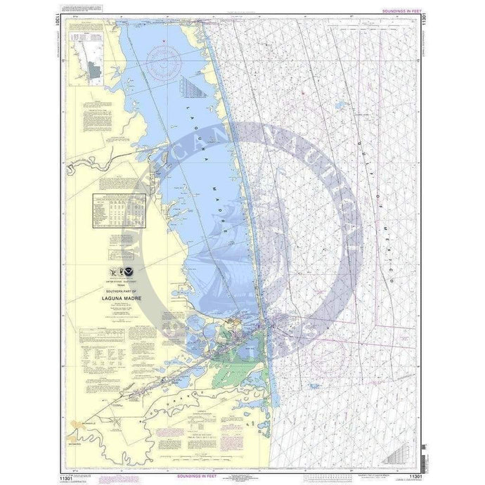 NOAA Nautical Chart 11301: Southern part of Laguna Madre