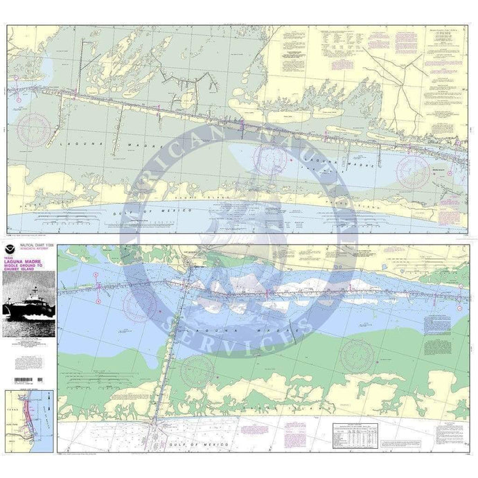 NOAA Nautical Chart 11306: Intracoastal Waterway Laguna Madre Middle Ground to Chubby Island