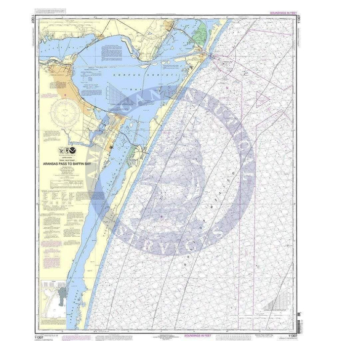 NOAA Nautical Chart 11307: Aransas Pass to Baffin Bay