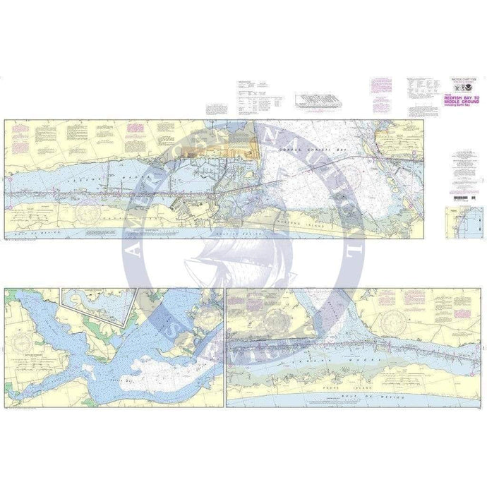 NOAA Nautical Chart 11308: Intracoastal Waterway Redfish Bay to Middle Ground