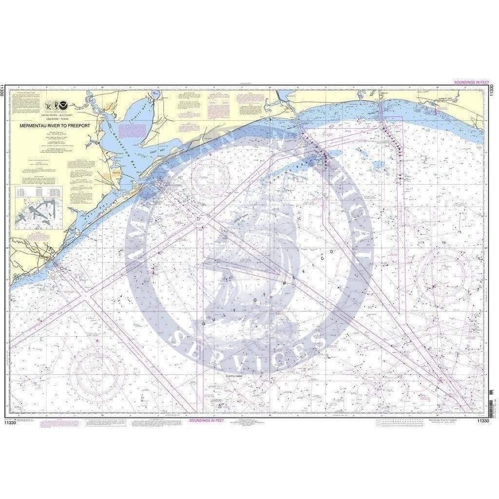 NOAA Nautical Chart 11330 Mermentau River to Freeport Freeport Tide