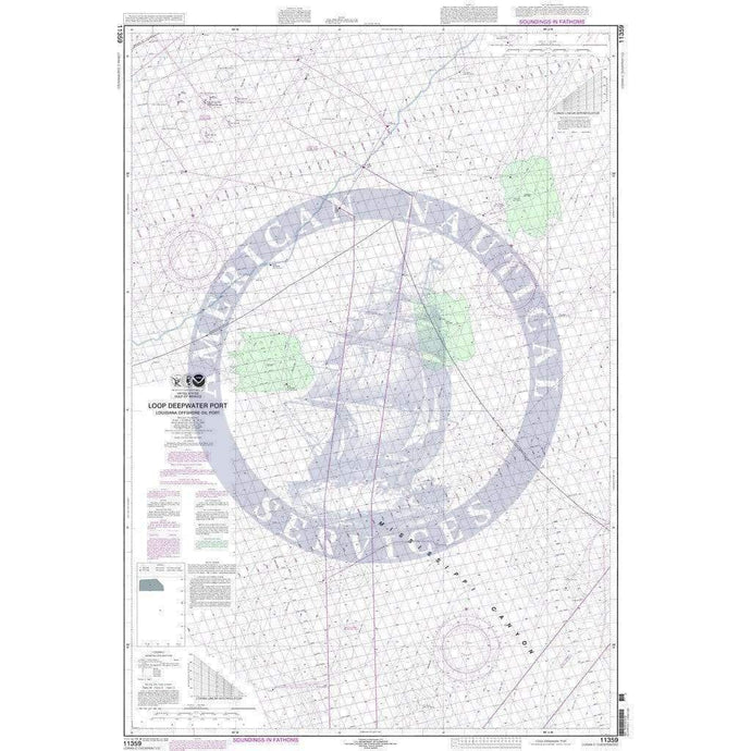 NOAA Nautical Chart 11359: Loop Deepwater Port Louisiana Offshore Oil Port