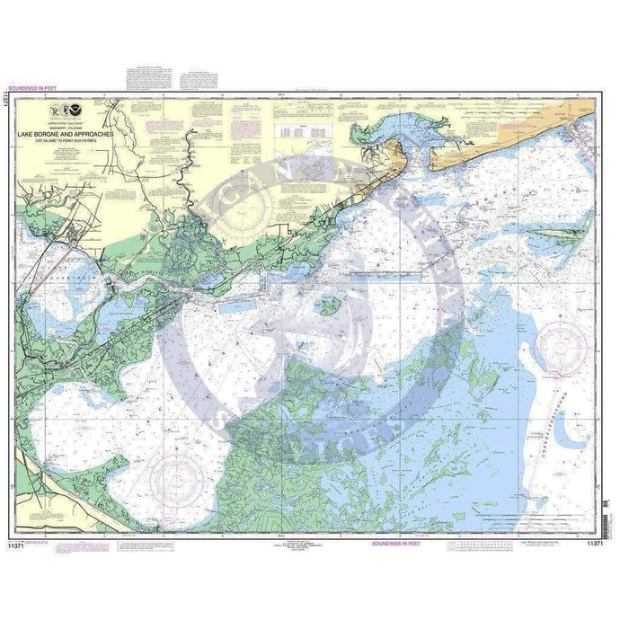 NOAA Nautical Chart 11371: Lake Borgne and approaches Cat Island to Point aux He