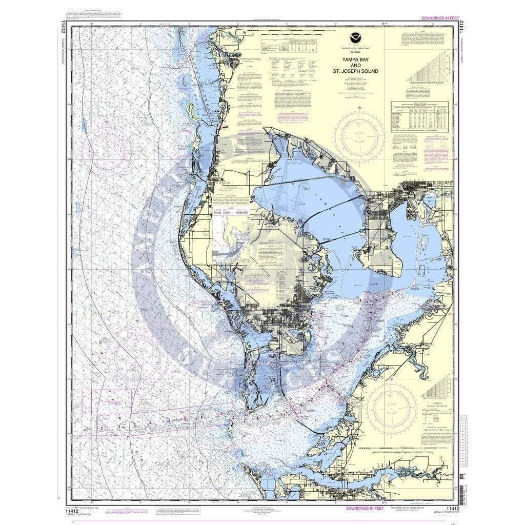 noaa-nautical-chart-11412-tampa-bay-and-st-joseph-sound