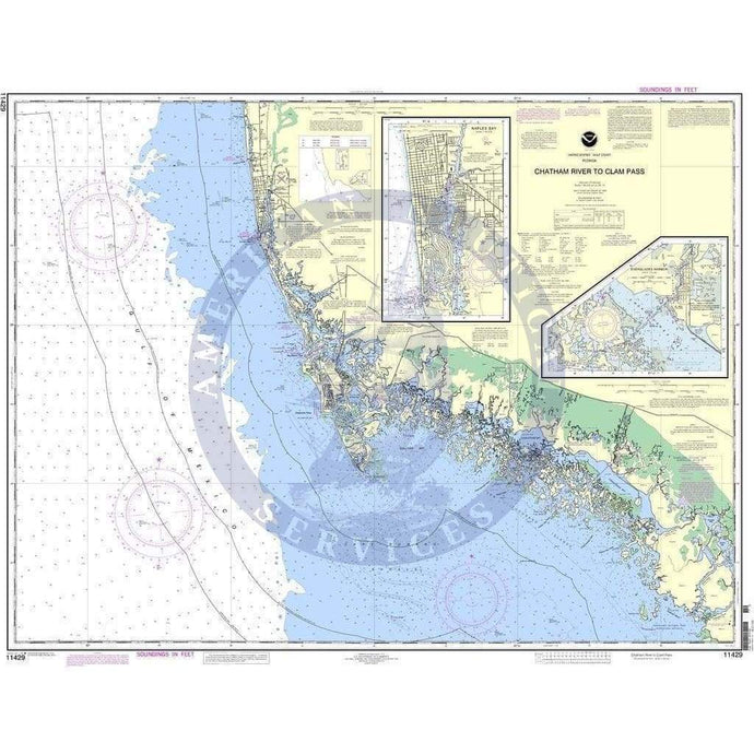 NOAA Nautical Chart 11429: Chatham River to Clam Pass;Naples Bay;Everglades Harbor
