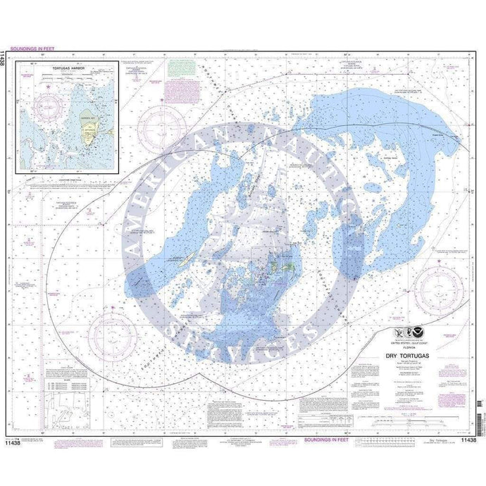 NOAA Nautical Chart 11438: Dry Tortugas;Tortugas Harbor