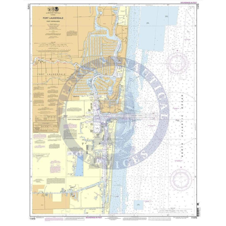 NOAA Nautical Chart 11470 Fort Lauderdale Port Everglades