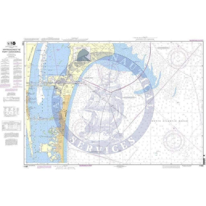NOAA Nautical Chart 11481: Approaches to Port Canaveral