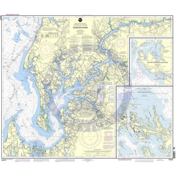 NOAA Nautical Chart 12272: Chester River; Kent Island Narrows, Rock Hall Harbor and Swan Creek