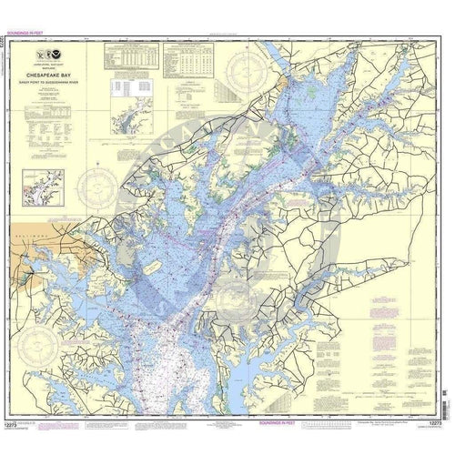 NOAA Susquehanna River Chart 12273: Chesapeake Bay Sandy Point - Amnautical