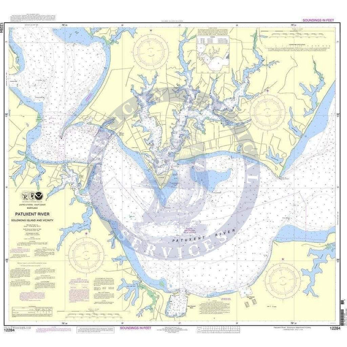 NOAA Nautical Chart 12284: Patuxent River Solomons lsland and Vicinity