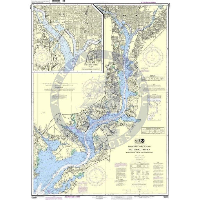 NOAA Nautical Chart 12289: Potomac River Mattawoman Creek to Georgetown;Washington Harbor