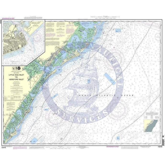 NOAA Nautical Chart 12318: Little Egg Inlet to Hereford Inlet;Absecon Inlet