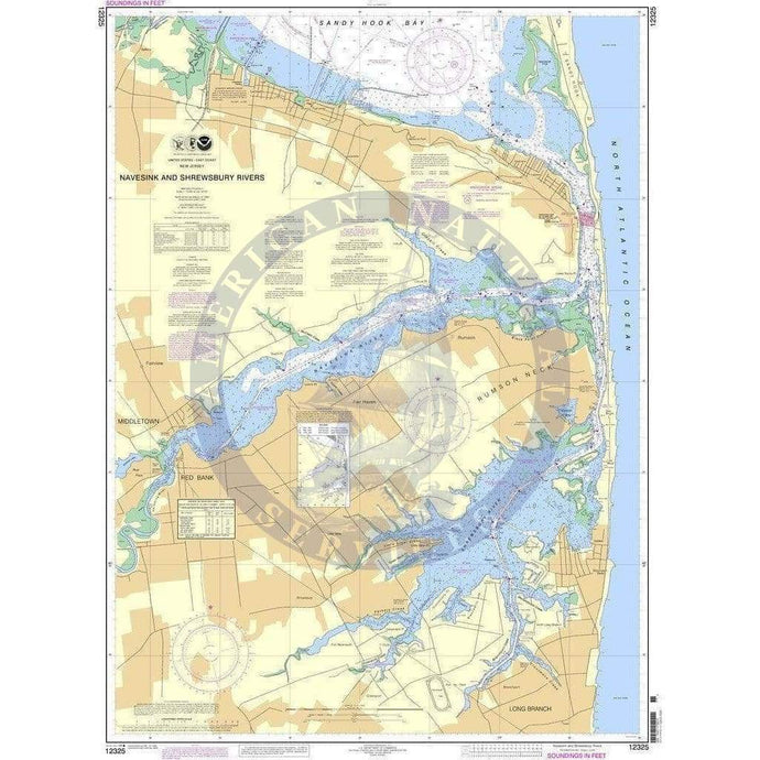 NOAA Nautical Chart 12325: Navesink And Shrewsbury Rivers